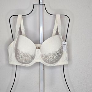 Soma Ivory Stunning Support Full Coverage Underwire Lace Bra Size 44D NWT